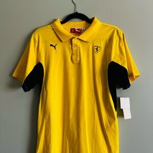 Scuderia Ferrari Kids Polo in Yellow and Black